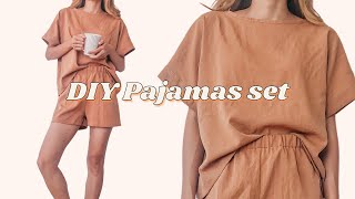 DIY Pajamas set | Beginner friendly sewing tutorial step by step