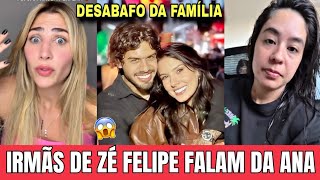 Irmãs de Zé Felipe revelam à verdade sobre Ana Castela e Virgínia.