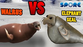 Walrus vs Elephant Seal | Animal Fight Club [S1E6] | SPORE screenshot 2