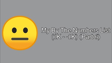 My By The Numbers List (500 - 400.5) (Part 6)