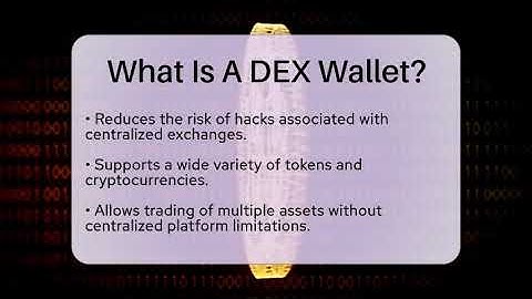 What Is A DEX Wallet? - CryptoBasics360.com