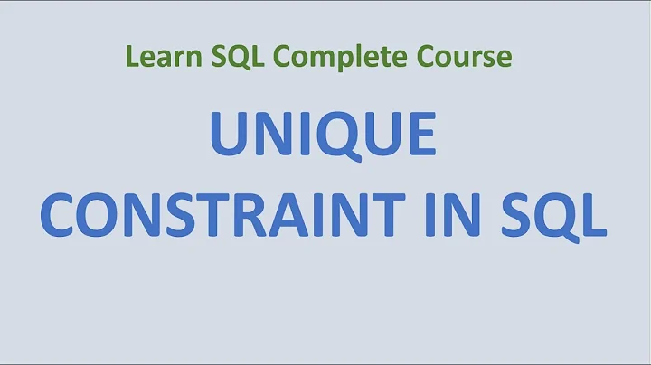 13. Add a UNIQUE Constraint in SQL