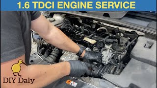 Ford Focus 1.6 TDCI Engine service procedure (oil, air & fuel filters) mk3