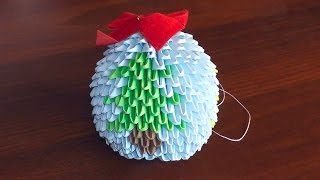 Модульное оригами на Новый год Елочная игрушка (мк) Модульное оригами на Новый год Елочная игрушка (мк)