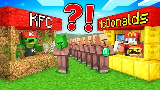 JJ's RICH McDonalds vs Mikey's POOR KFC Restaurant Battle in Minecraft - Maizen