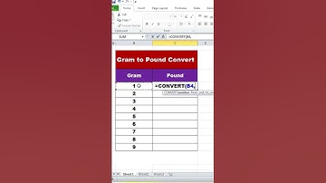 Convert Grams to Pounds in Excel | Step-by-Step Guide#excel #shorts