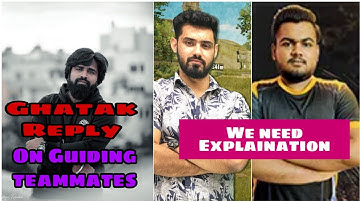 Ghatak reply on guiding teammates during pmis match to Iconic and Dark |Ghatak Guiding TsmEntity