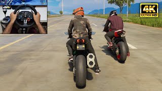 Kawasaki Ninja H2 & Ducati Panigale V4 | The Crew Motorfest | Logitech g29 gameplay