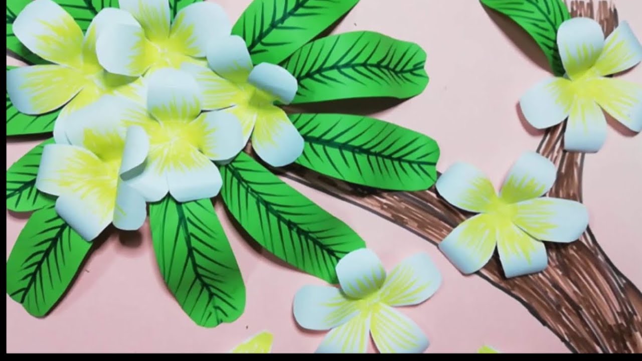 diy how to make plumeria flower from printer paper paper flower diy beauty of paper plumeria paper flower