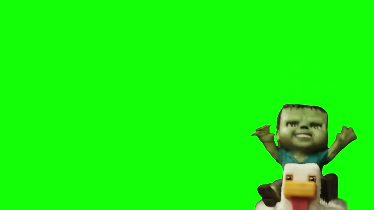 chicken jockey but only the chicken green screen