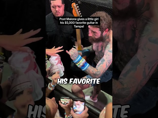 They asked Post Malone for his favorite guitar 🫢 class=