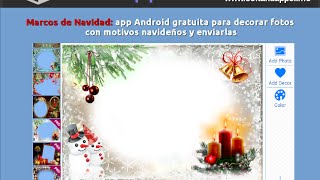 Marcos de Navidad: app Android gratuita para decorar fotos con motivos navideños y enviarlas screenshot 1