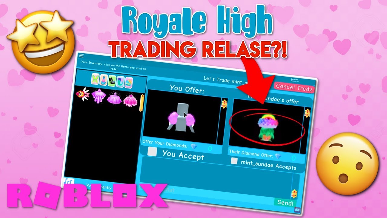 How To Trade In Royale High New Hairs Roblox Royale High Youtube