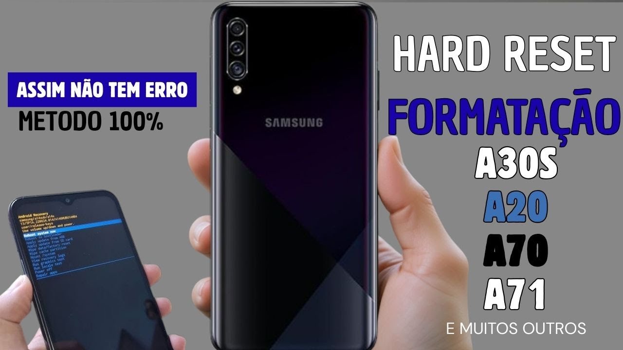 Como Formatar resetar Samsung Galaxy A30s - Hard Reset  (Remover Senha) Desbloquear.