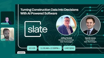 Turning Construction Data Into Decisions With AI Powered Software Webinar