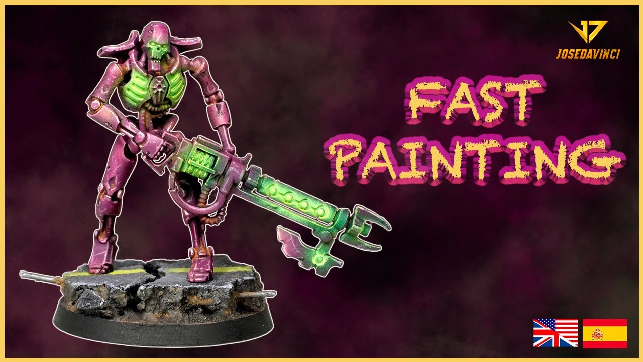 How to paint NECRONS (FAST PAINTING) 💖 🟢
