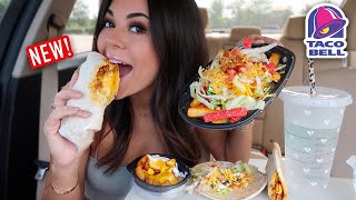 Trying All NEW Items at Taco Bell! (Flatbread Tacos, Nacho Fry Burrito & Loaded Taco Fries!)