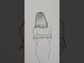 Draw girl back side #shorts #art #viralvideo