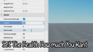 How To Set Player Health in Roblox Studio 2021 ( Easily )