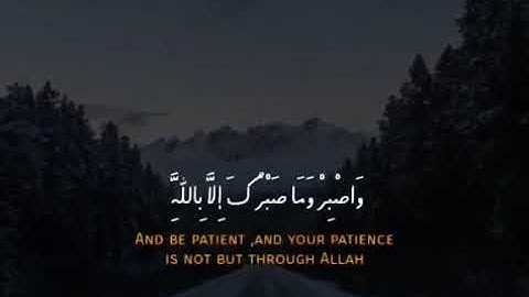 الآية ١٢٧ من سورة النحل💚.