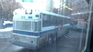 riding a MTA NYCT D4500CL on Bxm10 from bruckner expressway to  central park north