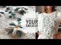 How to embroider on a knitted sweater (UPCYCLE pt.2)