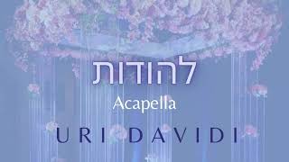 URI DAVIDI - Lehodos (Acapella) | אורי דוידי - להודות (ווקאלי)