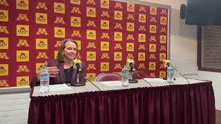 Postgame Press Conference: Minnesota Gophers Women’s Basketball vs. Purdue