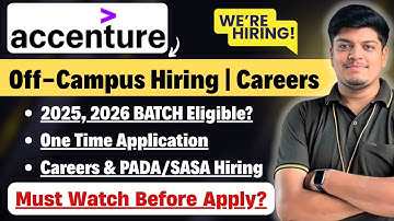 Accenture 2025, 2026 Careers Hiring | Apply or Not | Application Already Exists | Check Before Apply