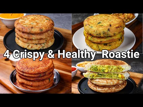 4 Roastie Pancake High Protein Recipes | Vegetable Breakfast Pancake Recipes | Veggie Pancake | Hebbar | Hebbars Kitchen