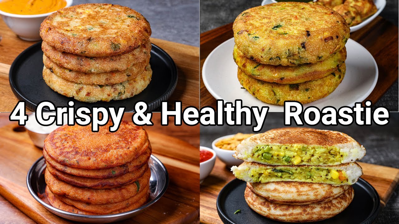 4 Roastie Pancake High Protein Recipes | Vegetable Breakfast Pancake Recipes | Veggie Pancake