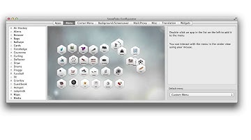 Video tutorial multitouch software Snowflake - Custom menu layout