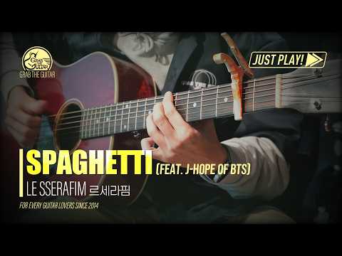 SPAGHETTI (스파게티) 🍝 르세라핌 (<strong>feat</strong>. j-hope of BTS) [Guitar <strong>Cover</strong> l 통기타 커버]