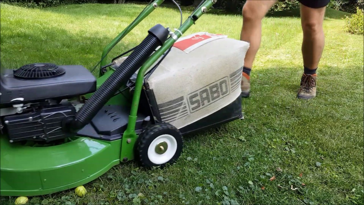 Sabo 52152 H m.A. 2Takt Rasenmäher im Betrieb YouTube