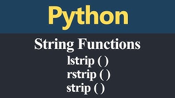 lstrip rstrip and strip String Function in Python (Hindi)