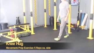 Knee Hug: Get Ready Movement Prep Exercise Option #1 for the Hip & Glute