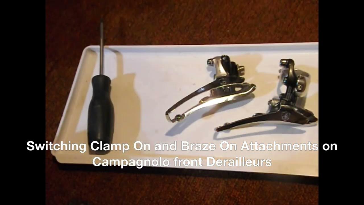Switching Clamp On and Braze On Attachment on Campagnolo front