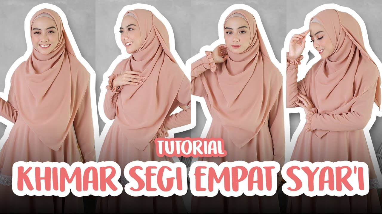 7 Tutorial Hijab Segi Empat Syar I Menutup Dada Simpel Kekinian Khimar Square Youtube