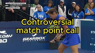 Controversial Pickleball Out Call [Paris Todd v. Salome Devidze]