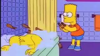 Bart Hits Homer with a Chair (AAA)
