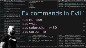 Using :set command in Emacs Evil mode