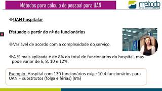 Dimensionamento de pessoal para UND