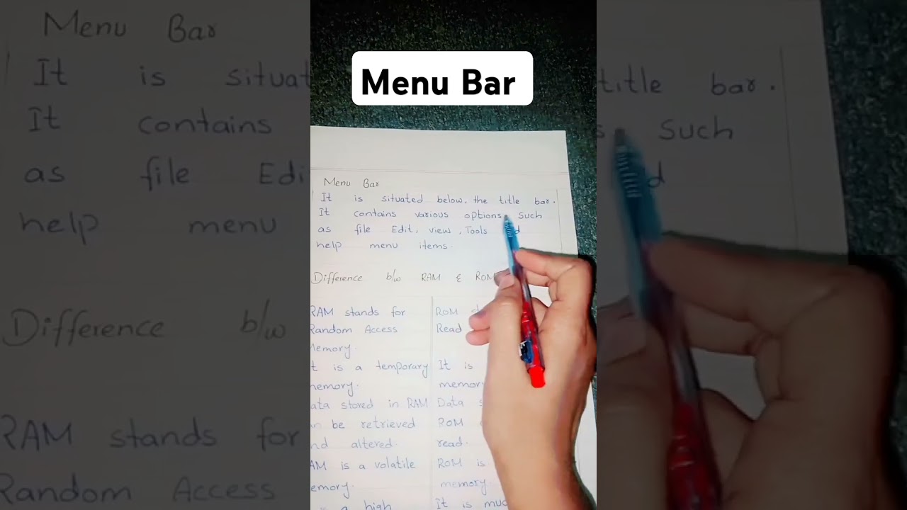 Definition of menu bar? what is menu bar? Define menu bar? 