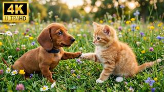 Adorable Baby Animals in 4K 🐾 Relaxing Piano Music in Peaceful Nature Scenes | Stress Relief &amp; Sleep