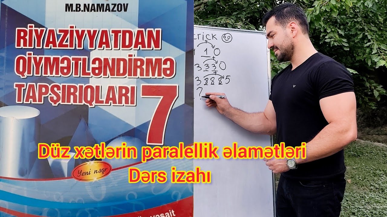 7-ci sinif Namazov Riyaziyyat -Düz xətlərin paralellik əlamətləri-mövzu izahı #riyaziyyat #7sinif
