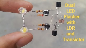 Dual LED Flasher with LDR and bc547 Transistor | BC547 project | Electro Fever