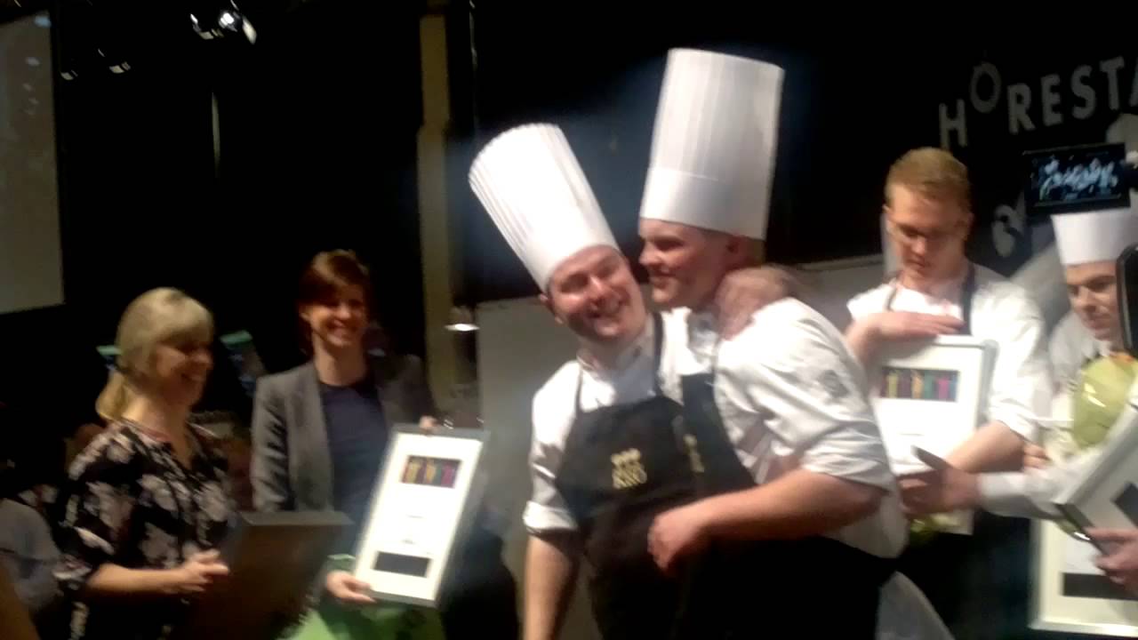 Guldvinderene af DM for kokke elever 2013 i Bella centeret.