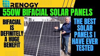 Renogy 550W Bifacial Panels.  The best panels I have ever tested. Perfect for  an off grid setup.