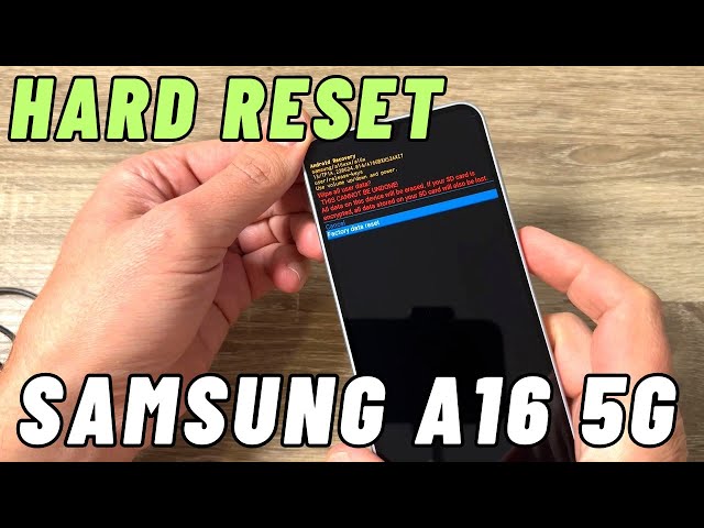 How to HARD RESET Samsung Galaxy A16 5G - YouTube