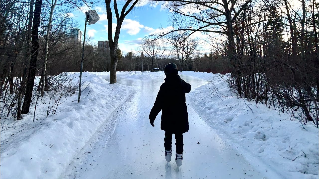 Outdoor Skating Victoria Park Edmonton Alberta
